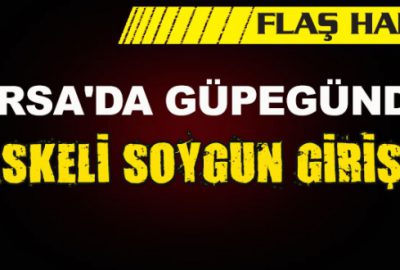 Güpegündüz maskeli soygun girişimi