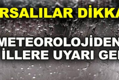 Meteorolojiden Bursa’ya kuvvetli yağış uyarısı!