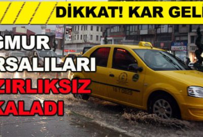 Bursa’da yağmur vatandaşları hazırlıksız yakaladı