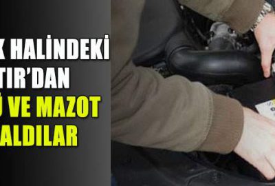 TIR’dan 3 adet akü ve 400 litre mazot çaldılar