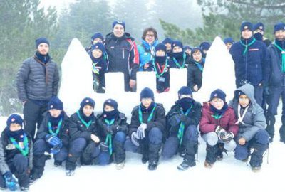 Küçük izcilerden Uludağ’da eskimo hayatı