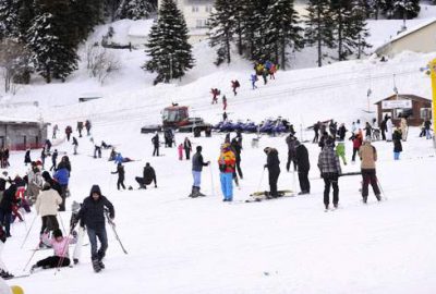 Sömestrin son gününde Uludağ doldu taştı