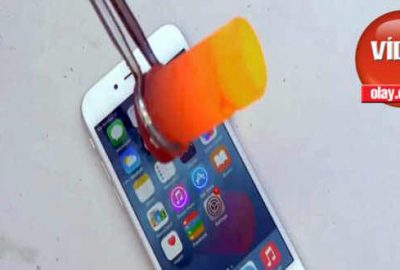 iPhone 6’nın üzerine eritilmiş alüminyum dökülürse!