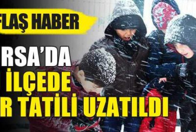 Bu ilçede kar tatili uzatıldı!