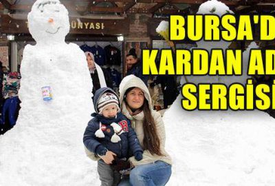 Bursa esnafından kardan adam sergisi