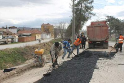 Ana arterlerde asfalt çalışması