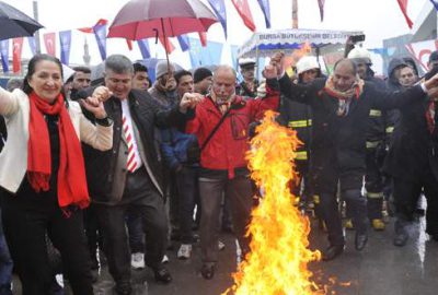 Yağmurda Nevruz coşkusu