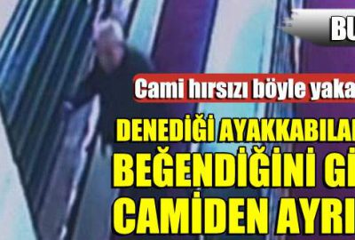 Cami hırsızı böyle yakalandı!