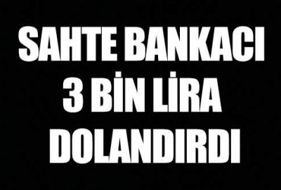 Sahte bankacı 3 bin lira dolandırdı