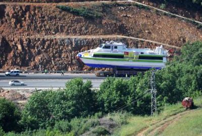 Karayoluyla taşınan en büyük gemi