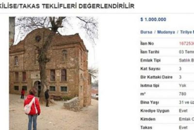 Sahibinden 1 milyon dolara satılık kilise