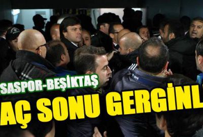 Bursaspor-Beşiktaş karşılaşması sonrası gerginlik