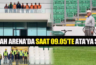 Timsah Arena’da saat 09.05’te Ata’ya saygı