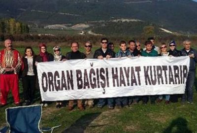 Gökyüzünde pankart açtılar