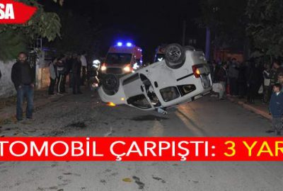 2 otomobil çarpıştı: 3 yaralı!