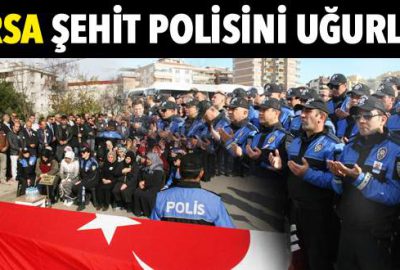 Şehit polis memuruna hazin uğurlama