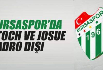 Bursaspor’da Stoch ve Josue kadro dışı!