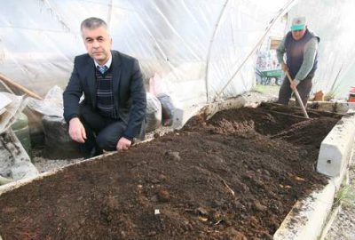 Yüksekokuldan solucan gübresi