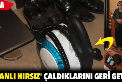 ‘Vicdanlı hırsız’ çaldıklarını geri getirdi!