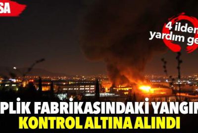 Bursa’da iplik fabrikasındaki yangın kontrol altına alındı