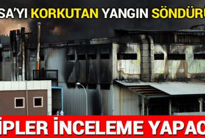 Bursa’da iplik fabrikasındaki yangın söndürüldü