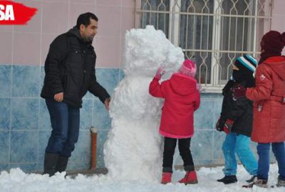 Çocukların kar sevinci