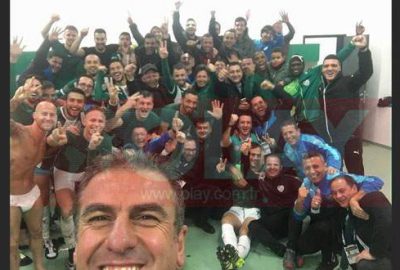 Bursaspor’dan tarihi galibiyet sonrası selfie