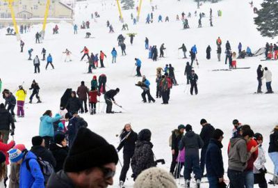 Uludağ’da hafta sonu yoğunluğu