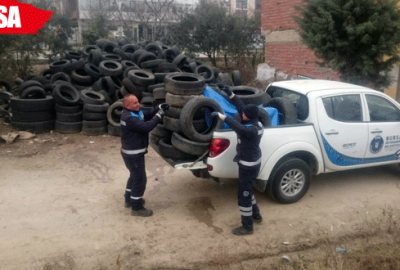 Sinek yuvası araç lastikleri toplandı