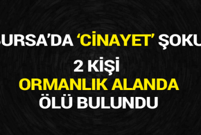 Bursa’da cinayet şoku: Ormanlık alanda ölü bulundular!