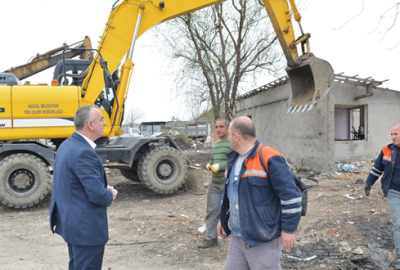 Hurdacıların boşalttıkları yerler temizleniyor