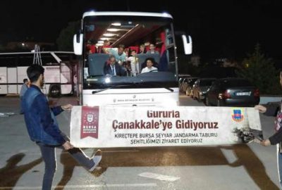 Çanakkale’ye 125 otobüsle Bursa çıkarması