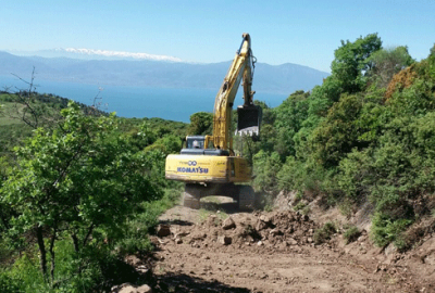 Ormanda yangın yollarına düzenleme