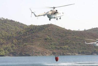 Bursa’da helikopterli orman yangını tatbikatı gerçeğini aratmadı