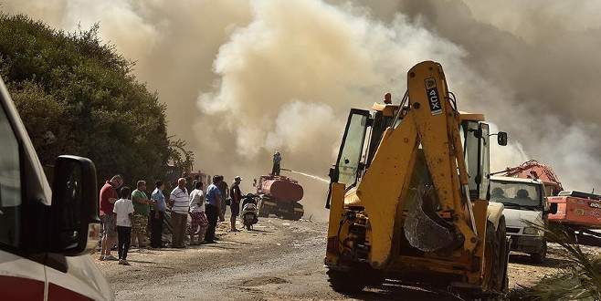 Bodrum’daki çöplük yangını kontrol altına alındı