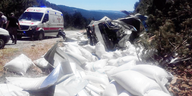 Bursa’da kamyonet şarampole yuvarlandı: 1 ölü