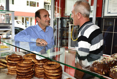 Başkan Edebali esnafın yanında