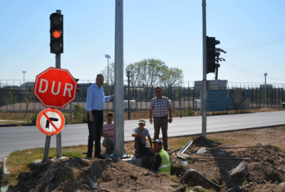 Çevre yolu aydınlanıyor