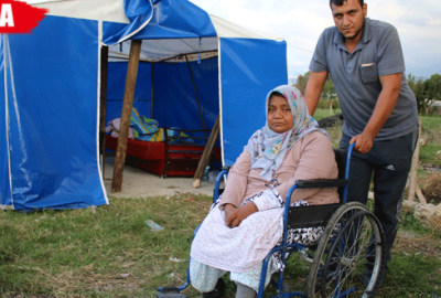 Diyaliz hastası yaşlı annenin çadırda yürek burkan dramı