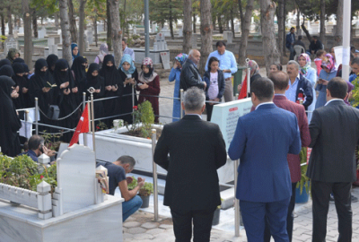 Şehit Astsubay Halisdemir’in kayınvalidesi toprağa verildi