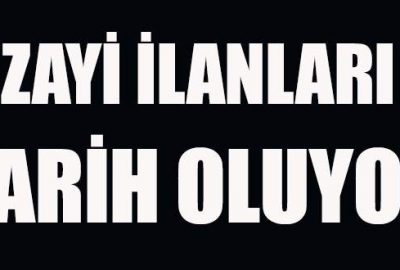 Zayi ilanları tarih oluyor