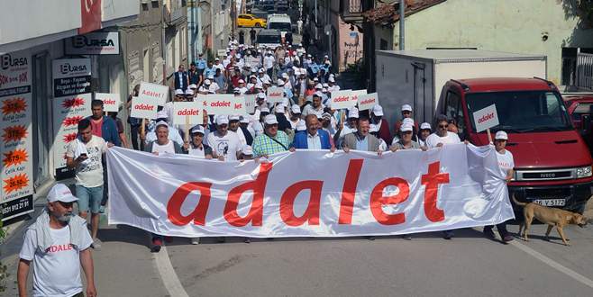 Adalet Yürüyüşü’ne Mudanya da katıldı