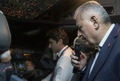 Yıldırım’dan havada ‘yeni yıl’ kutlaması