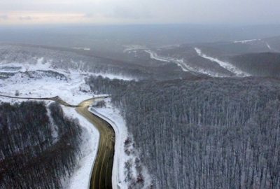 Longoz ormanları ve Balkan köyleri beyaza büründü