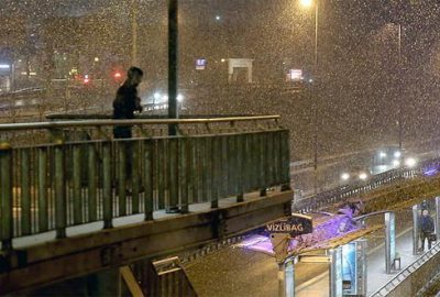 İstanbul’da gece kar yağışı etkili oldu