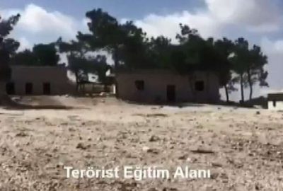 Afrin’de terör örgütünün imha edilen eğitim kampı ve muhabere merkezi