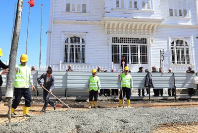 Mudanya Mütareke Meydanı projesinde ilk harç