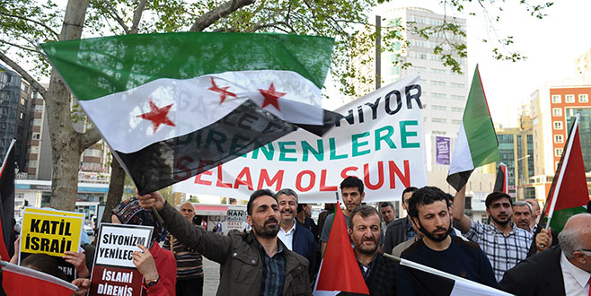 Filistin’deki saldırı Bursa’da protesto edildi