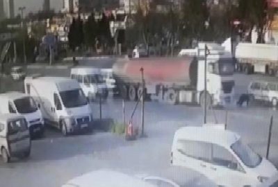 Tanker kaydı, cadde savaş alanına döndü