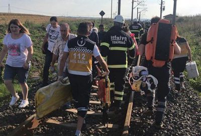 Tekirdağ’da tren kazası: Vagonlar raydan çıktı